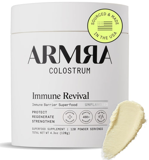 ARMRA Colostrum Powder |Unflavored |Gut Health & Bloating | Skin & Hair | Immunity|Keto, Gluten & Fat-Free |120 Servings